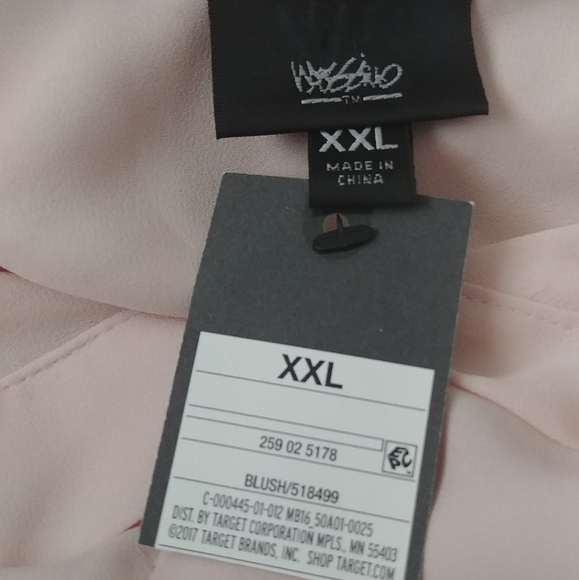 *SOLD* NWT MOSSIMO Pink Long-Sleeve Button-Up Top - Picture 4 of 4